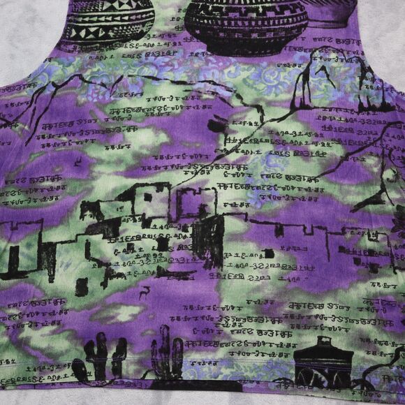 French Laundry Shirt Womens XL Purple Printed Boat Neck Sleeveless Tank Top - Picture 15 of 15